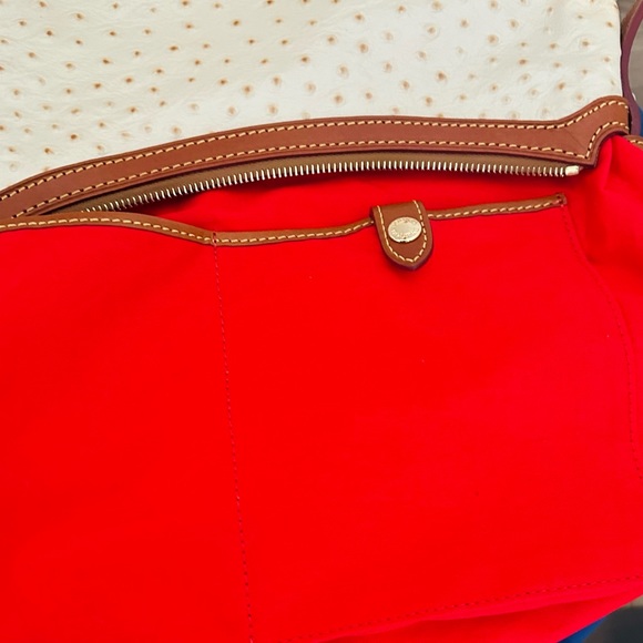 Dooney & Bourke Ostrich Leather Hobo Bag (Brown & Cream) OT960PE - Picture 8 of 16